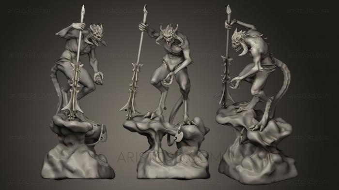 Figurines heroes, monsters and demons (STKM_0056) 3D model for CNC machine